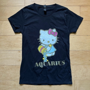 Hello Kitty Aquarius‎ T Shirt, Small, Anvil by Gildan, zodiac, horoscope, tee